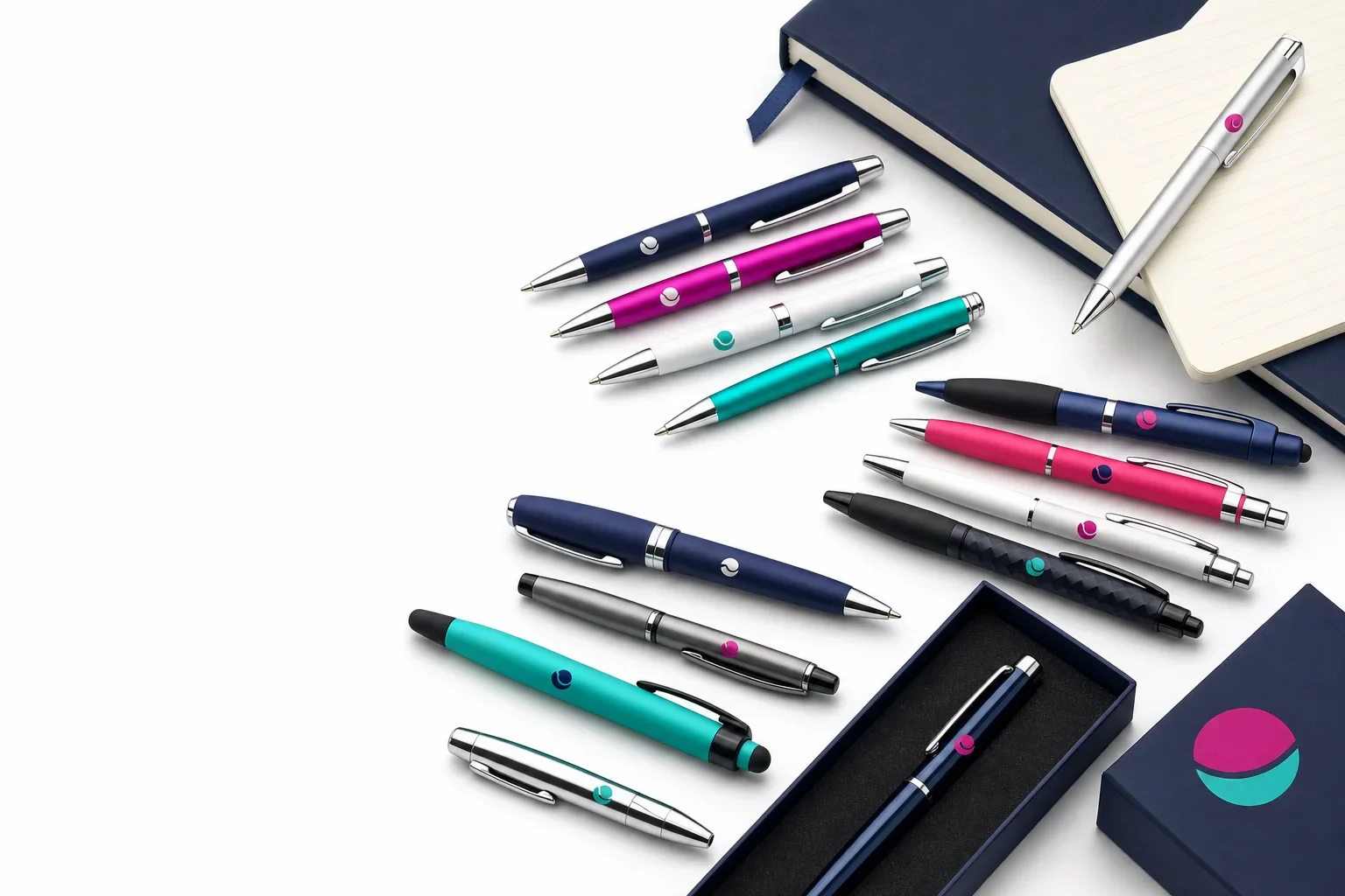 Social share image for an article about the best promotional pens