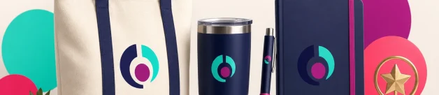 Promotional products arranged to represent why branded products work