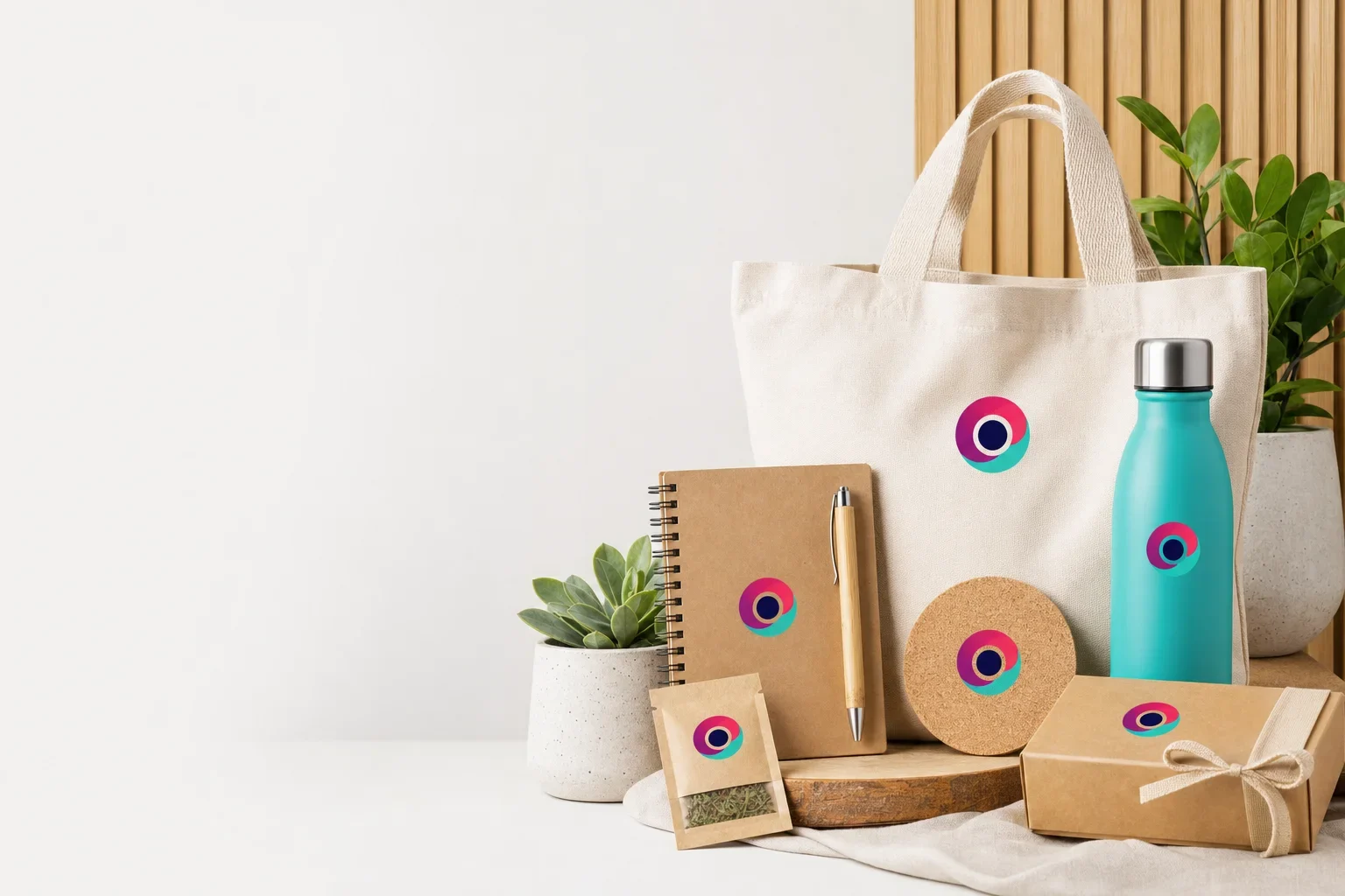 Social share image for an article about eco-friendly promotional products