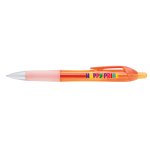 Clear Orange with Blue Ink