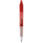 Clear Red with Blue Ink