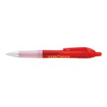 Clear Red with Blue Ink