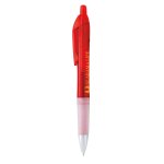 Clear Red with Blue Ink