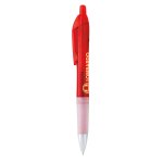 Clear Red with Blue Ink