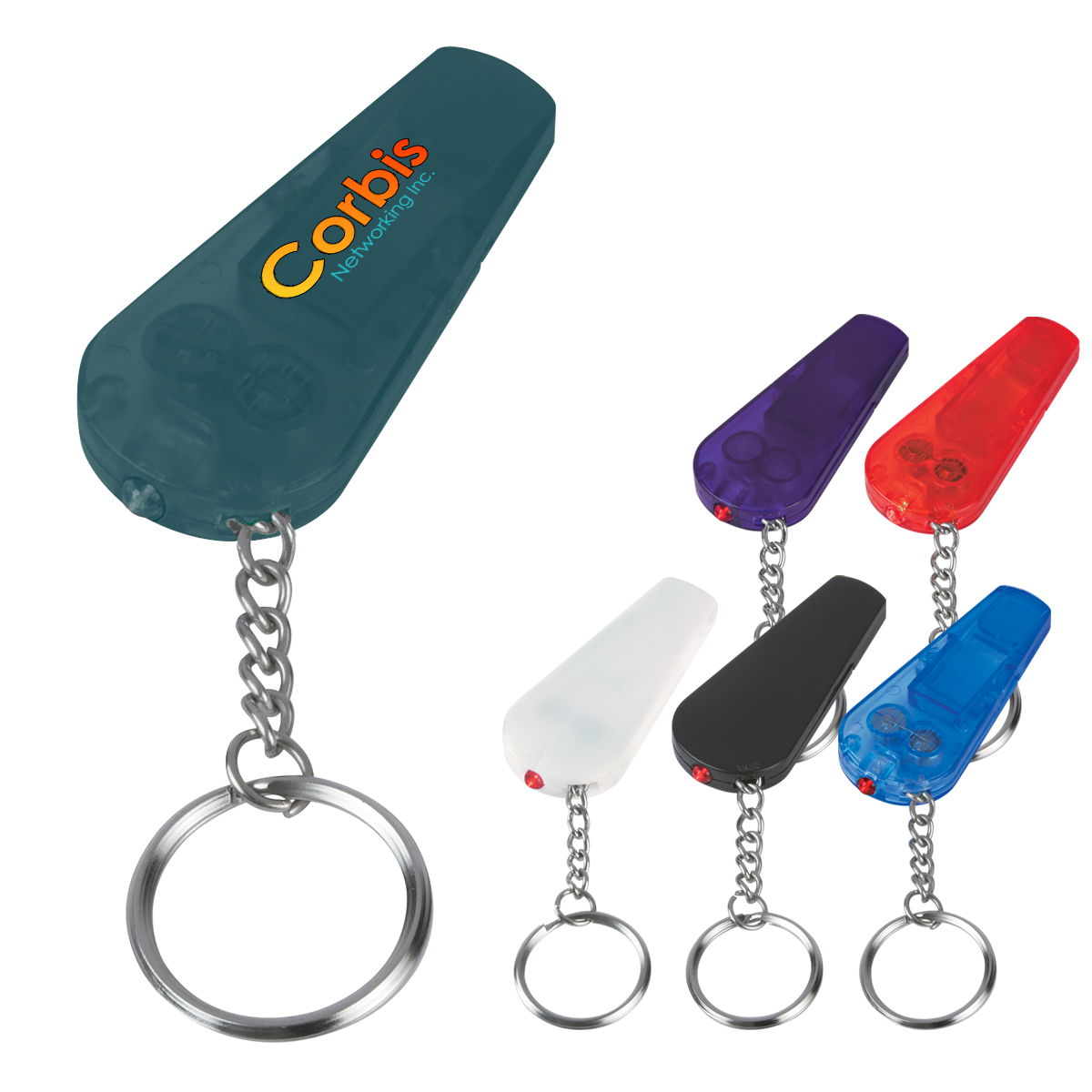 Red Light Safety Whistle Key Ring