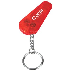 Red Light Safety Whistle Key Ring