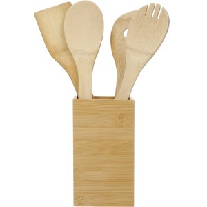 Bamboo Bistro Utensil Set with Holder