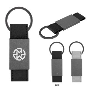 Split Ring Leatherette Key Fob
