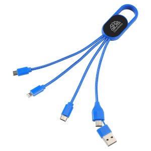 Carabiner Gadget Cable with Light-Up Logo