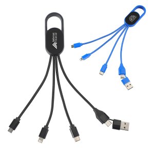 Carabiner Gadget Cable with Light-Up Logo