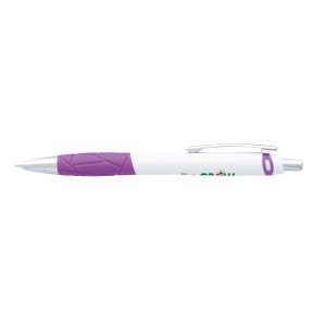Geo Grip White Barrel Pen