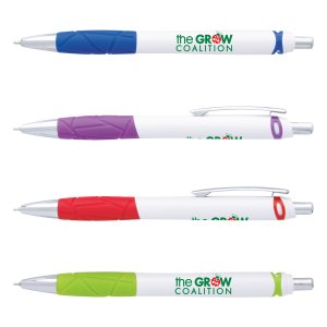 Geo Grip White Barrel Pen