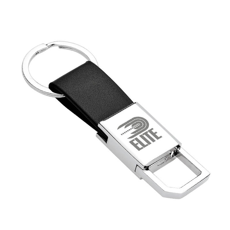 Leatherette Twist Clip Keyring