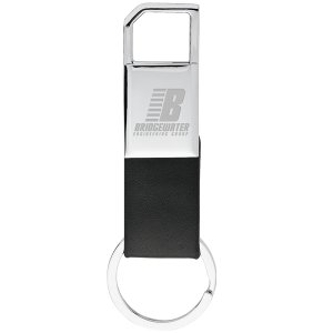 Leatherette Twist Clip Keyring