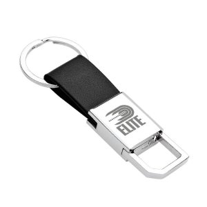 Leatherette Twist Clip Keyring