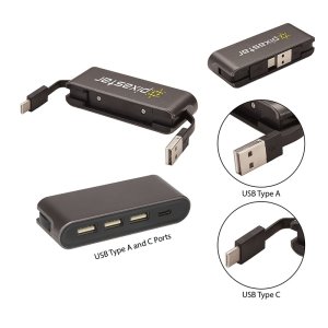 Compact Multi-Port Type-C USB Adapter
