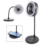 Desktop Qi Fan with Foldable Light