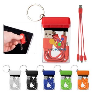 Multi-Connector Charging Cable with Screen Cleaner