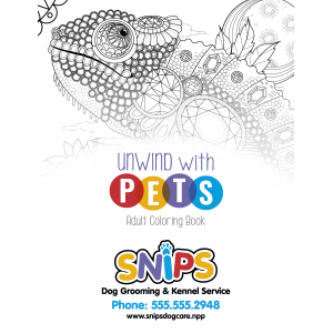 Unwind with Pets Adult Coloring Book