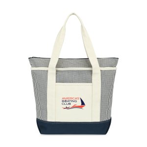 Beach Day Cotton Zip Tote