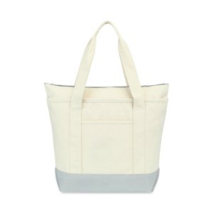 Beach Day Cotton Zip Tote