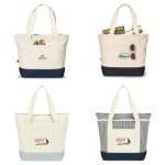 Beach Day Cotton Zip Tote