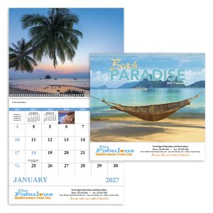 Beach Paradise - Spiral Calendar