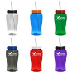 Jr. Crystal Color Bottle with Straw Lid - 18 oz.