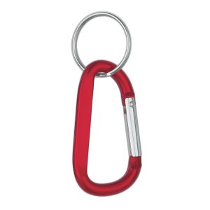 8mm Aluminum Carabiner with Key Ring