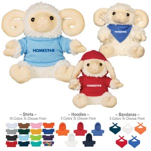 6" Woolly Ram Stuffed Animal