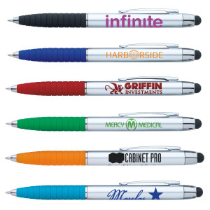 Silver Flip Grip Recycled Stylus Pen