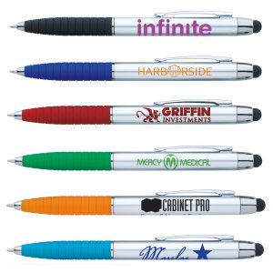 Silver Flip Grip Recycled Stylus Pen