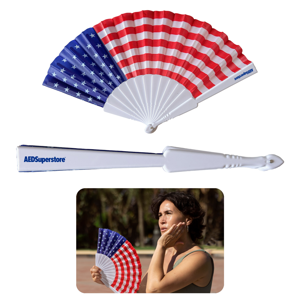Stars and Stripes Folding Fan