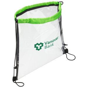 Clearly Secure Drawstring Bag