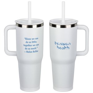 SENSO Summit 40 oz Insulated Stainless Steel Travel Mug with Press-In Straw Lid