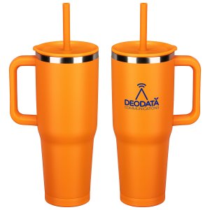 SENSO Summit 40 oz Insulated Stainless Steel Travel Mug with Press-In Straw Lid