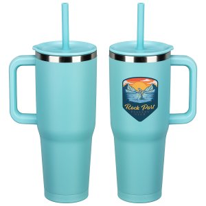 SENSO Summit 40 oz Insulated Stainless Steel Travel Mug with Press-In Straw Lid