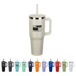 SENSO Summit 40 oz Insulated Stainless Steel Travel Mug with Press-In Straw Lid