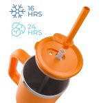 SENSO Summit 40 oz Insulated Stainless Steel Travel Mug with Press-In Straw Lid