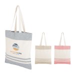 Striped Eco Cotton Shopper Tote