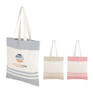 Striped Eco Cotton Shopper Tote