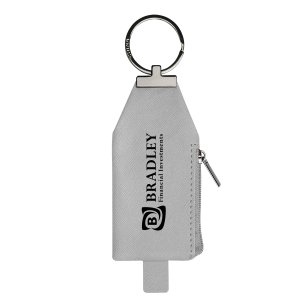Leatherette Zippered Key Pouch