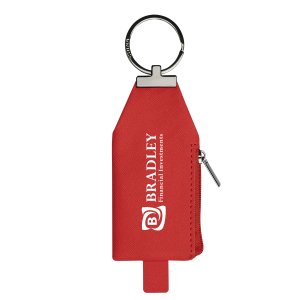 Leatherette Zippered Key Pouch