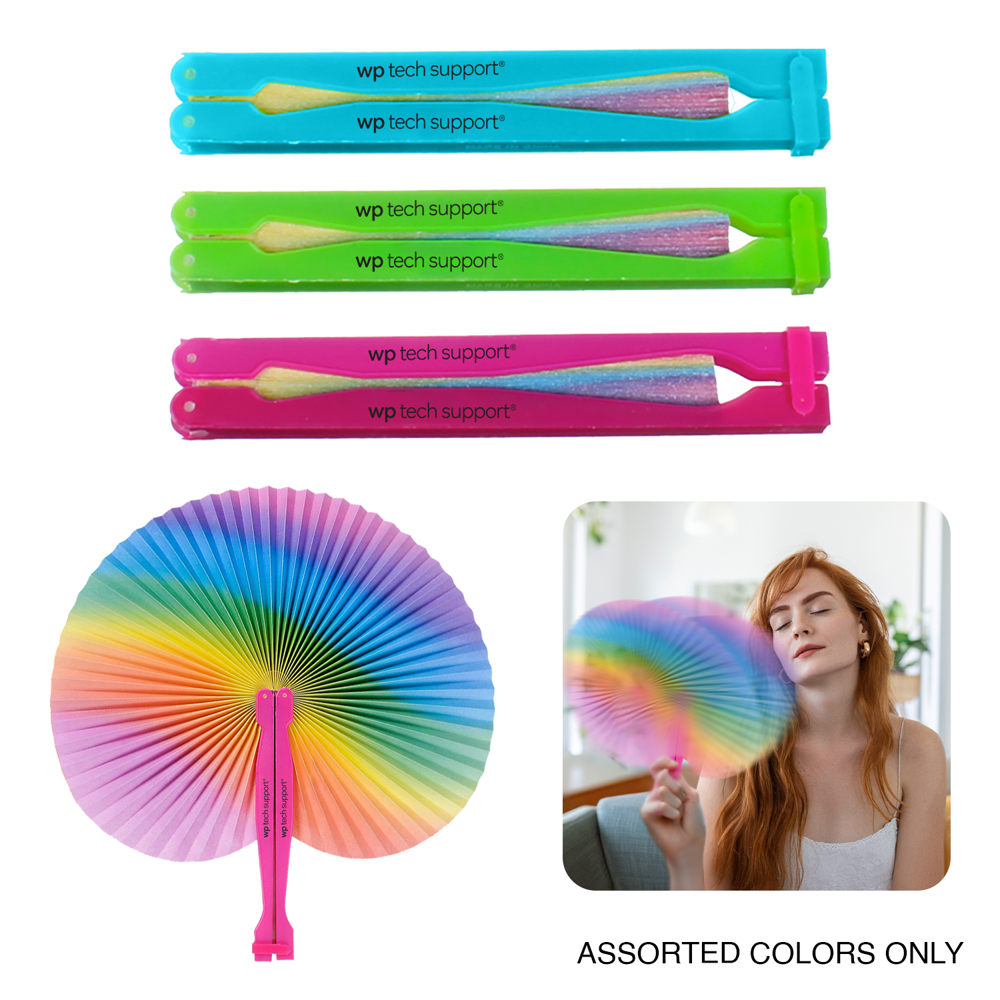 Rainbow Breeze Folding Fan