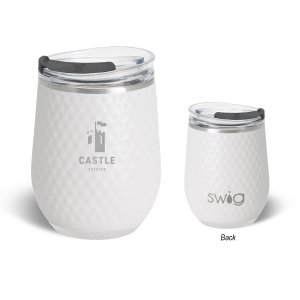 12 Oz. Swig Life Golf Ball Stainless Steel Stemless Wine Tumbler