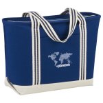 Seaside Canvas Stripe Tote 20oz