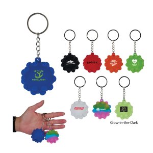 Press Play Pop Ball Keyring