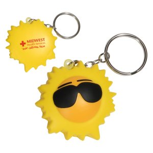 Cool Sun Stress Ball Key Chain