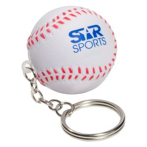 Baseball Stress Ball Key Chain