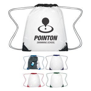 See-Thru Color Trim Drawstring Pack